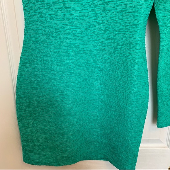 BCBG Generation Aquarius One Shoulder Dress Green Size Small - Picture 4 of 8